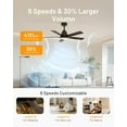 thumbnail image 3 of DESINO 42" Ceiling Fans with Lights and Remote/APP Control, 6-Speed, 5 Blades, Quiet, Modern Ceiling Fan for Indoor Bedroom, Living Room, Kitchen, Black, 3 of 13