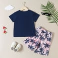 thumbnail image 5 of Otqutp Baby Fashion Bodysuits Toddler Boys Short Sleeve Floral Prints T Shirt Pullover Tops Shorts Kids Summer Outfits for 1 to 5 Years, 5 of 6