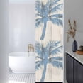 thumbnail image 3 of Blue Palm Tree Window Privacy Film, Coastal Summer Vintage Static Cling UV Sun Blocking Heat Control Window Tint Day and Night, Non-Adhesive Reusable One Way Windows Privacy Cover 17.7''x78.7'', 3 of 7