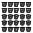 thumbnail image 1 of 25-Pack Black Plastic Hydroponic Net Pots, 3.19 Inch Slotted Mesh Plant Containers with Side & Bottom Holes for Efficient Drainage, Air Circulation, Nutrient Absorption – Suitable for Soilless, 1 of 6