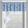 thumbnail image 4 of Ambesonne Cartoon Animal Valance & Curtain, Skating Penguins, 55"x24", Multicolor, 4 of 6