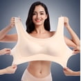 thumbnail image 2 of Ropa interior japonesa para dormir Peace of Mind para mujer, talla grande, talla grande, sin aros, talla grande, talla grande, sujetador deportivo de una pieza, 2 of 6