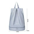 thumbnail image 3 of Latrodar Beach Backpack With Shoe Compartment - Wet And Dry Separation Backpack Ideal For Beach Gym Travel Swimming Sports Blue Upgraded 7.2x0.8 Inch, 3 of 5