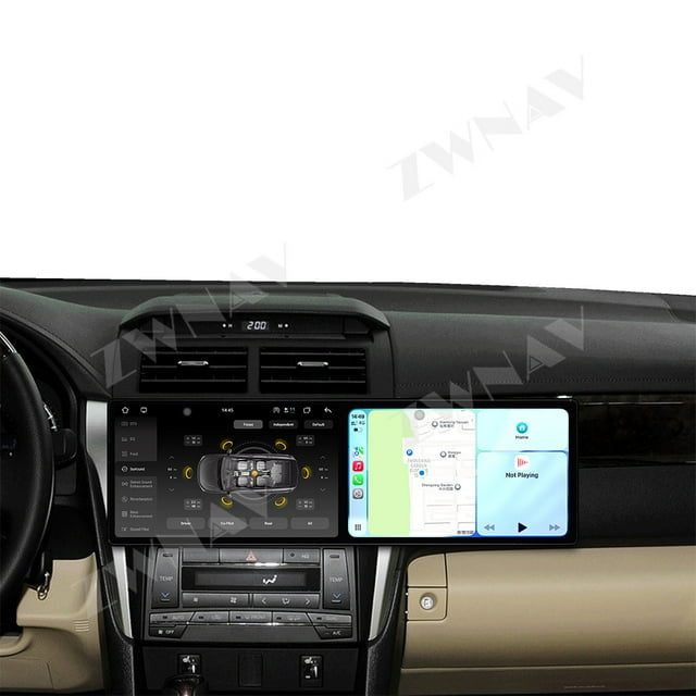 ZWNAV Dual 9.1 inch Screen Car Radio For Toyota Camry 2012-2015 Android 15 Multimedia Player GPS Navigation Auto DSP Stereo Host