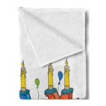 thumbnail image 2 of Liam Soft Flannel Fleece Blanket, English First Name in a Colorful Letter Style Cake Design with Bite Marks and Candles, Cozy Plush for Indoor and Outdoor Use, 60" x 80", Multicolor, by Ambesonne, 2 of 5