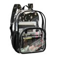 thumbnail image 2 of Large Clear PVC Backpack Heavy Duty See Through Backpack for Adults Work Travel, Dark Wings Printed 12L, 2 of 8