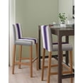 thumbnail image 2 of Gray Purple Bar Stool Covers Set of 4, Modern Gradient Geometric Stretch Washable Bar Chair Covers with Backs, Removable Pub Counter Height Chair Cover for Kitchen Dining Room Cafe, 2 of 7