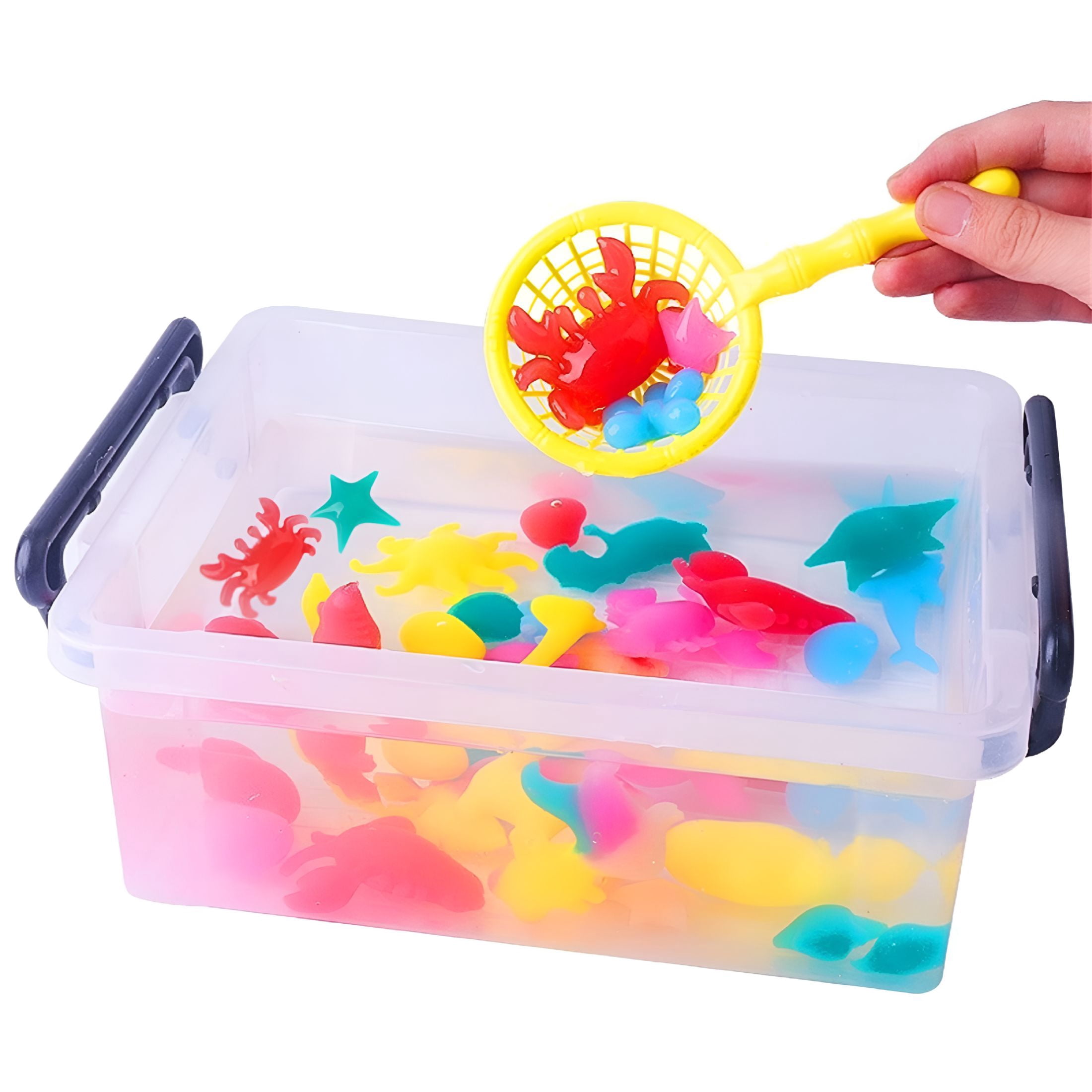 BESTSKY Magic Water Elf Toy Kit,Aqua Fairy Water Gel Kit with Magic Gels,12 Sea Creature Molds. Arts & Crafts DIY STEM Kits for Kids （12x60ml + 12 parts）