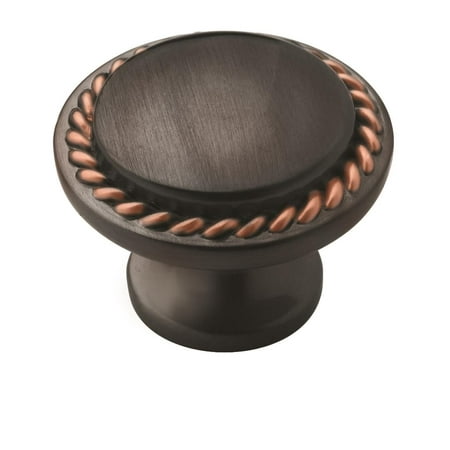 2in Twisted Cabinet Knob - Allison Value 1-3/16 in (30 mm) Diameter Oil-Rubbed Bronze Cabinet Knob - 10 Pack