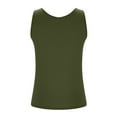 thumbnail image 4 of Tdoqot Built in Bra Plus Size Tank Tops for Women- Basic Camisole Casual Soft Wider Strap Summer Undershirts Army Green Size 3XL, 4 of 7
