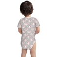 thumbnail image 5 of Daiia Beautiful Rabbit1 Printed Unisex-Baby Short Sleeve Onesies Bodysuits Baby Climbing Clothes Soft and Comfortable Romper with Expandable Shoulder Design-6 Months, 5 of 8