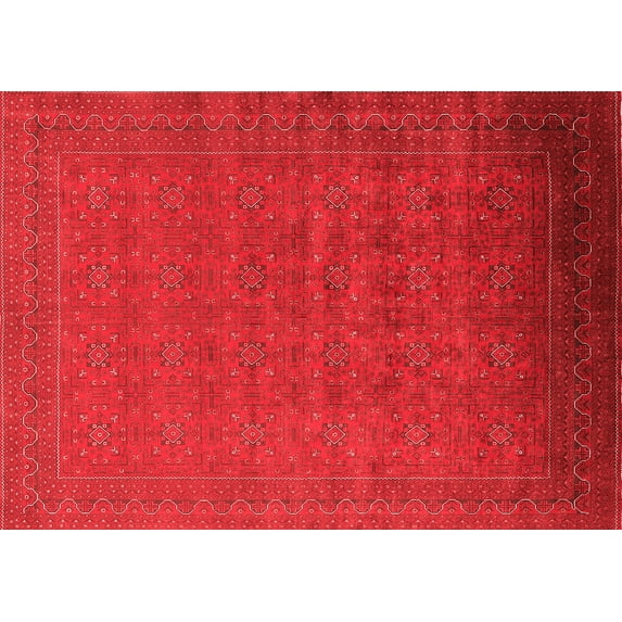 Ahgly Company Indoor Rectangle Oriental Red Industrial Area Rugs, 4' x 6'