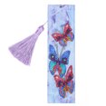 thumbnail image 4 of Naiovety Marcapáginas con pintura de diamantes 5D DIY, decoración de borlas de cuero, marca de libro para el Día de San Valentín, graduación, Artesanía Mariposa Naiovety HA003279-04, 4 of 6