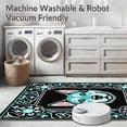 thumbnail image 5 of ODIKA 2'x3' Machine Washable Non-Slip Area Rug, Winter Shepherd Interlocking Snowflake Arrangement High Traffic Rug, Black, 645490, 5 of 5