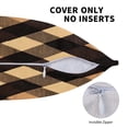 thumbnail image 5 of Multi-Size Linen Sofa Pillow Cover Invisible Zipper Open And Close Strong Use For Sofa Chair Garden Sofa Car Argyle Plaid Brown_2 18"X18", 5 of 8