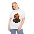 thumbnail image 4 of Halloween Pumpkin Head Unisex Heavy Cotton Tee T-Shirt, 4 of 12