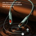 thumbnail image 4 of QTOCIO Bluetooth Headphones, 5.3 Hanging Neck Wireless Sports Bluetooth Digital Headset, Water-Resist Noise-Canceling Long Life Can Talk To Plug In The Card, For Sports/Office, 4 of 5