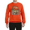 thumbnail image 2 of Wild Bobby Trendy Landscape With Daisies Cactus Monarch Butterfly Nature Lover Unisex Crewneck Sweatshirt, Orange, Medium, 2 of 6