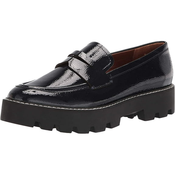 Franco Sarto Women's Balin Lug Sole Chunky Loafer Midnight Blue 6M