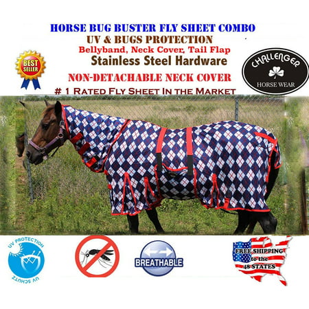 Horse Bug Mosquito Fly Sheet Summer Spring Airflow Mesh UV Neck