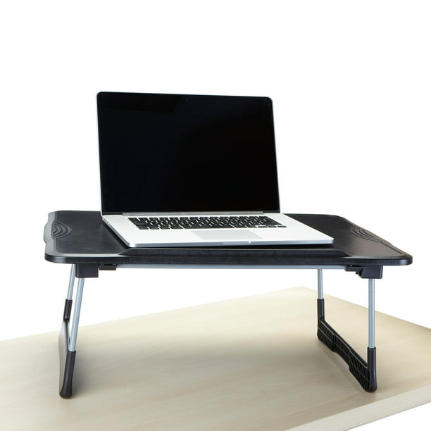 Mind Reader Adjustable Foldable Laptop Table Stand Black 