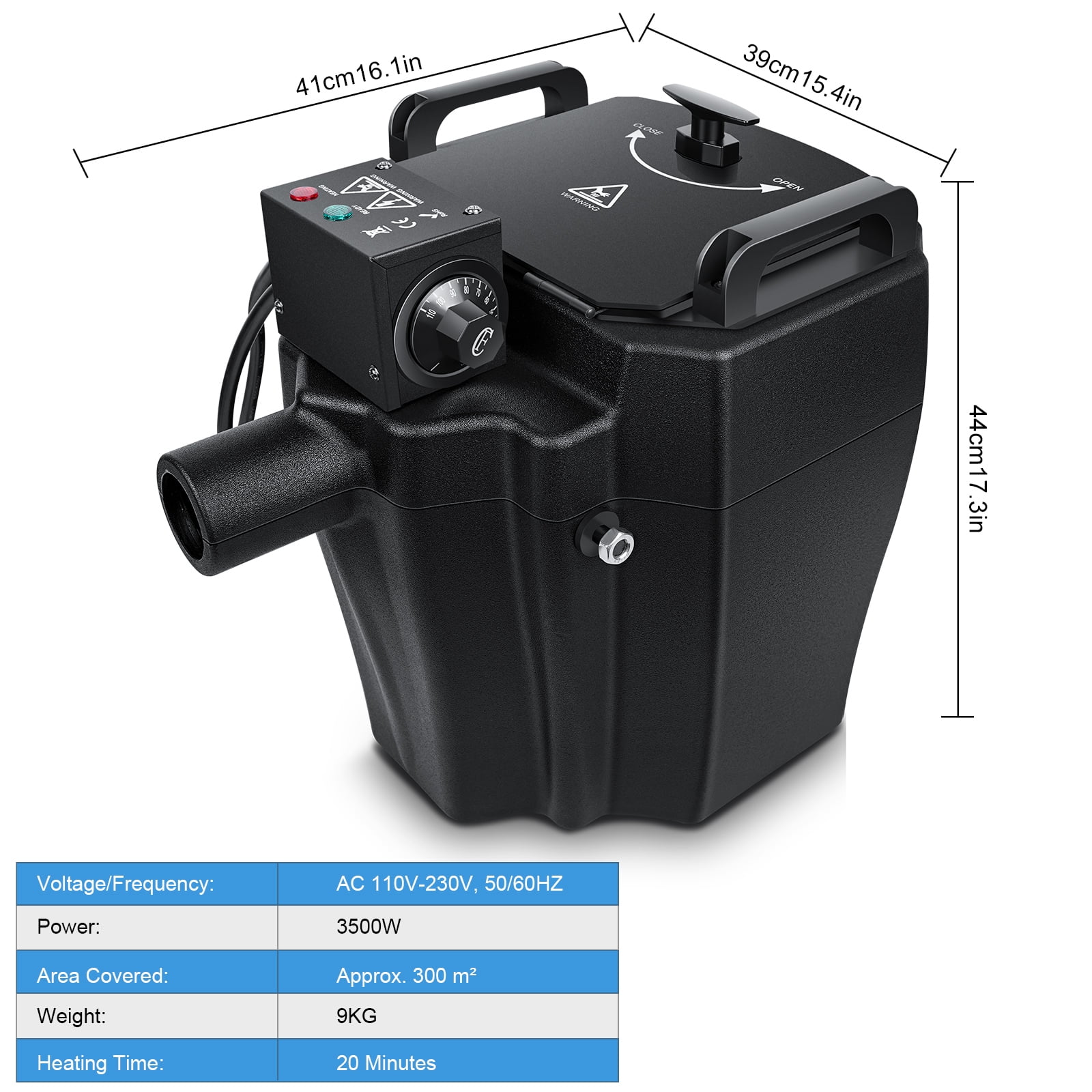 Smoke Machine Fog Machine 3500W Dry Ice Low-Lying Smoke Machine - Manual Control for Indoor/Outdoor, Wedding, Party, Club, KTV, Stage Effects