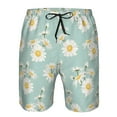 thumbnail image 3 of Salouo Floral Daisy Pattern Swim Trunks for Men,Men's Hawaiian Bathing Suit Swimsuits Quick Dry Swimming Board Shorts Beach Shorts with Pockets-X-Large, 3 of 6