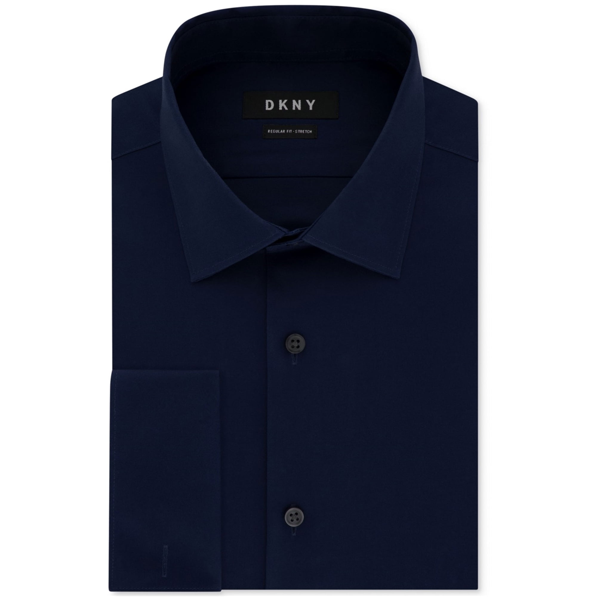DKNY Mens Stretch Button Up Dress Shirt, Blue, 18.5 DKNY Mens Stretch Button Up Dress Shirt, Blue, 18.5