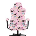 thumbnail image 2 of HELLHERO Easter Egg Paw Prints Gaming Chair Covers with Armrest Cover for Office Home Office, Soft Anti-Scratch Spandex Computer Chairs Seat Slipcovers, 2 of 10