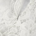 thumbnail image 4 of CAICJ98 Wedding Dresses For Bride Women‘s Off Shoulder V-Neck Ruffle Pleat Waist Bodycon Evening Slit Formal Dress White L, 4 of 4