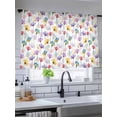 thumbnail image 5 of Sheer Curtains 45 Inch Length, Watercolor Flowers Semi Sheer Curtains Light Filtering Window Treatment, Spring Floral Plants Country Privacy Voile Drapes for Living Room Bedroom 52x45 Inch, 5 of 7