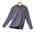 thumbnail image 4 of OGLCCG Boy's Thermal Top Cotton Mock Neck Long Sleeve Shirts for Boys Fall Winter Basic Layering Undershirt(Gray,4-5 Years), 4 of 4