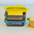 thumbnail image 3 of Youngever 3 Pack Sandwich Containers for Lunch Box, Reusable Food Storage Containers, Meal Prep Containers (Single Sandwich 20 Ounce), 3 of 4