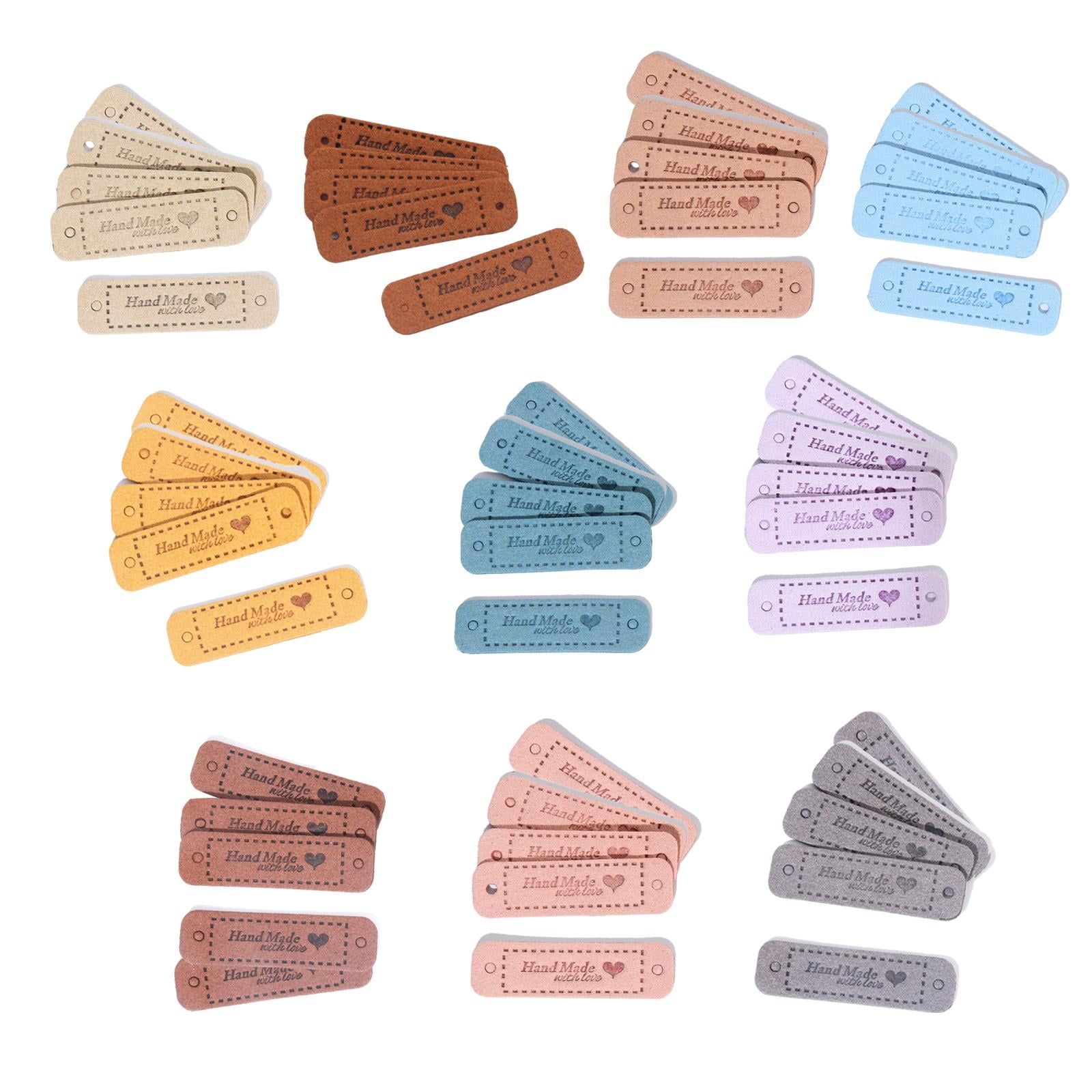 50Pcs Handmade Labels Embellishment with Holes Embossed Tags for Crocheting