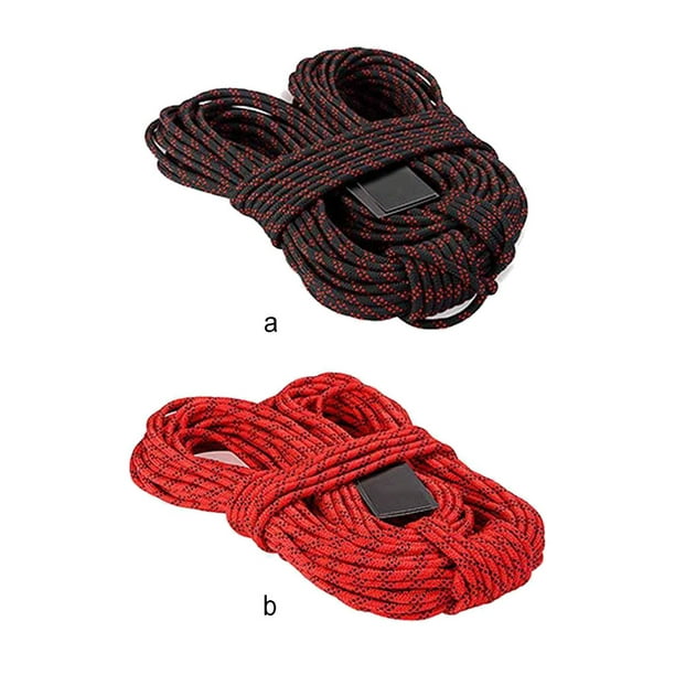 Shengyu 8mm Diameter Outdoors Length Safety Climbing Rope Hooks Emergency  Rope High Strength Survival Paracord Hiking Tools Black/10m Red/10m