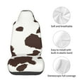 thumbnail image 4 of Wukai Brown Cow Full Set Car Seat Covers with Soft Padding Universal Auto Front Seats Protector and Cushion Mat, 4 of 5