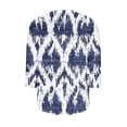 thumbnail image 4 of Yuanlook V Neck T-Shirts Blouses for Women,Dressy Casaul 3/4 Length Sleeve Womens Tops Shirts Fashionable Tee - Navy - XXL, 4 of 5
