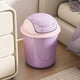 thumbnail image 5 of Round Trash Can With Lid Office Bathroom Waste Bin Plastic Garbage Bin Odor Control Small Space Desk Side Bin, 5 of 6