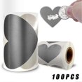 thumbnail image 3 of Scratch Off Label Roll for Decoration 1 Roll Love Shaped Sticker, 3 of 3