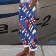 thumbnail image 2 of XIAfhje Womens Linen Pants Summer Straight Leg Pants Casual U.S. Flag Print Pants Comfortable Loose Fit Harlem Pants Trousers Pants Beach Palazzo Pants Baggy Pants With Pockets, 2 of 4
