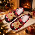 thumbnail image 2 of Taqqpue Christmas Slippers for Women House Shoes Fluffy Soft Cozy Bedroom Plush Cute Round Head Slippers for Indoor Outdoor Use Christmas Gifts for Women, 2 of 6