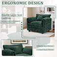 thumbnail image 2 of Armrest Sofa, Gexpusm Indoor Comfy Chenille Couch for Bedroom, Cozy Single - Seater Sofa with Ottoman for Living Room Apartment Small Space, Grass Green, 2 of 8