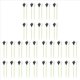 thumbnail image 4 of 60Pcs Bouquet de Boda Nupcial Arreglo de Flores Artificiales de PU para DecoracióN de Fiesta de Oficina de Casa ( y Negro), 4 of 5