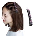 thumbnail image 4 of Fiudx Horquilla de Diamantes de Imitación para Mujer, Horquilla de Verano para Flequillo En La Frente, Artefacto para Cabello Roto, Clip Lateral, 4 of 4