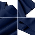 thumbnail image 3 of NMMUED Workout Shirts for Women Mesh Cooling Ice Silk Tops Short Sleeve Quick Dry Athletic Activewear Breathable Crew Neck Gym Yoga Running Basic Tees Everyday Wear Navy L, 3 of 6
