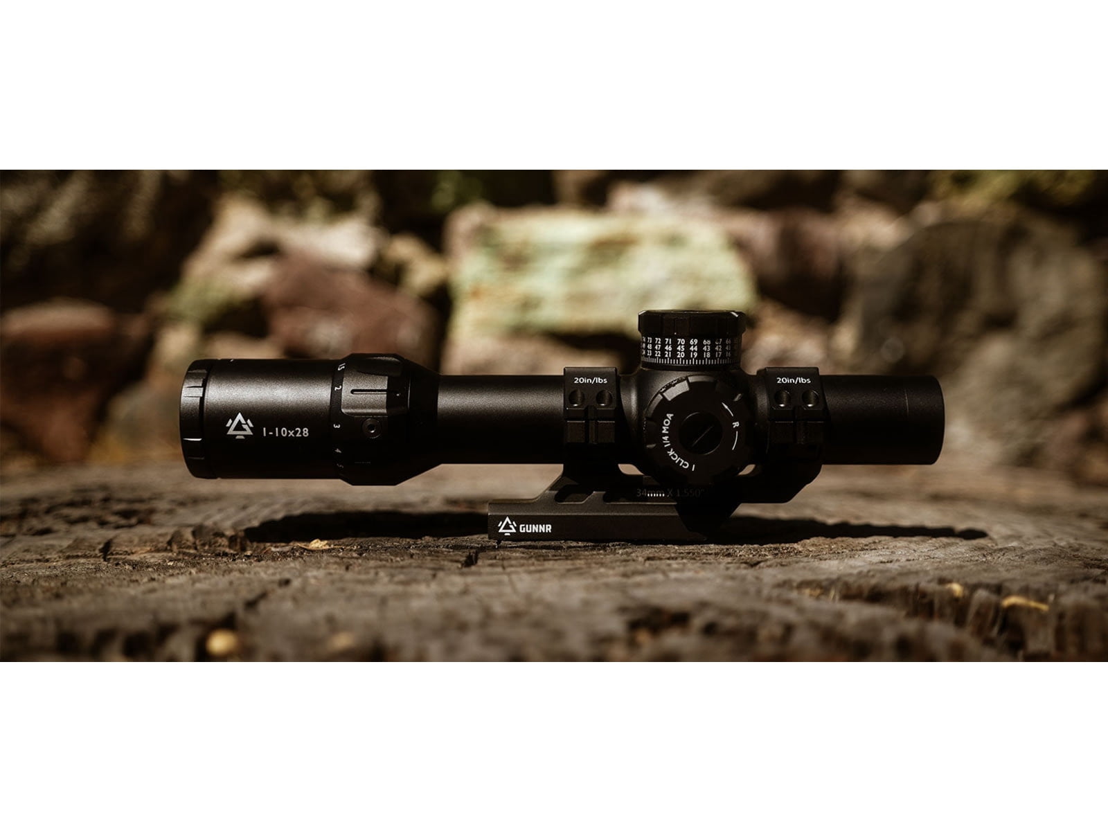 GUNNR Odin ED 1-10x28mm LPVO 34mm Tube Rifle Scope, First Focal Plane, MOA, Black
