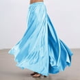 thumbnail image 2 of UJNDER Belly Dance Skirt Flowy Performance Skirt With Elastic Waistband Stage Show Practice Casual Light Blue One Size, 2 of 4
