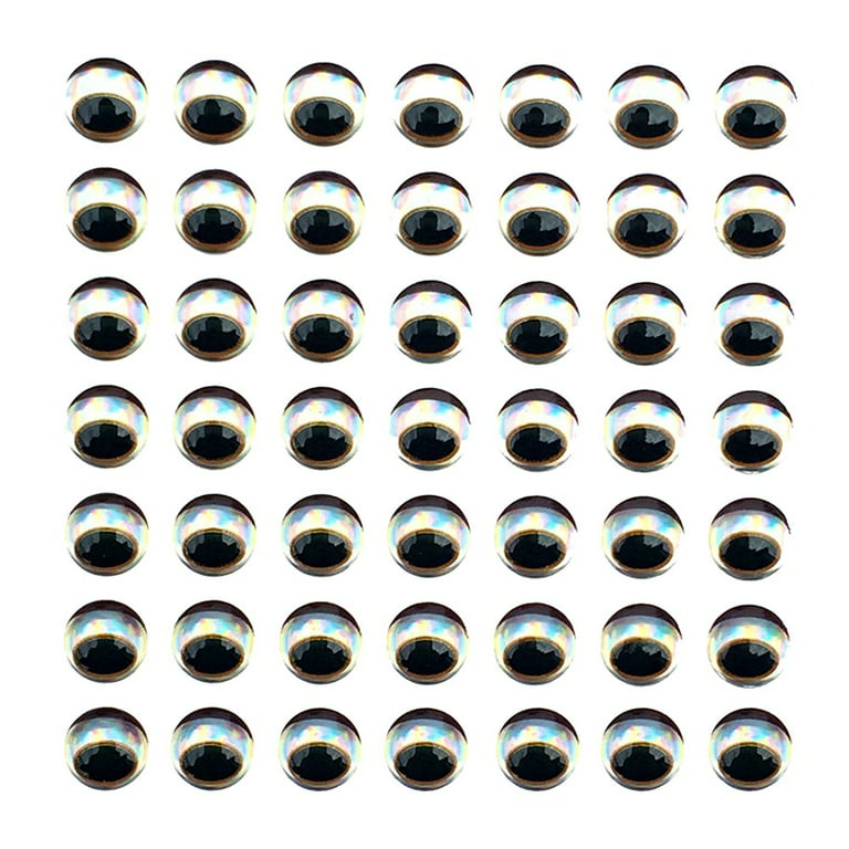 300Pcs 3/4/5/6mm Snake Pupil Red 3D Holographic Fishing Lure Eyes