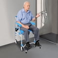 thumbnail image 5 of Rolling Shower Wheelchair Commode Chair for Elderly Seniors Disabled Height Adjustable Folding Portable Toilet Seat with Bathtub Use Safety Armrests Wheels,Load 200kg/440.92lbs, 5 of 14