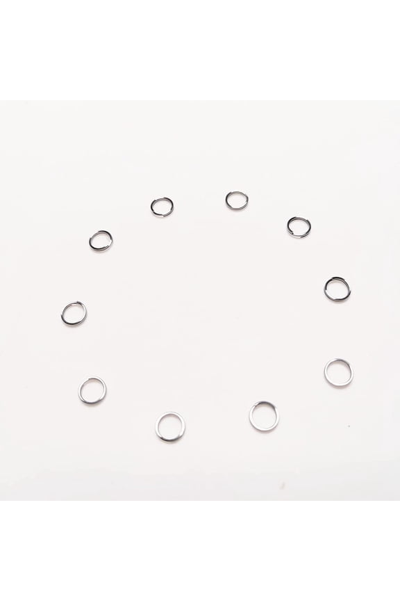 50 Pieces Stainless Steel Keyring Split Key Rings Keychain Connector Jump Ring 5mm-25mm for Jewelry Craft Making, Home Car Key, Dog Tags (5mm)